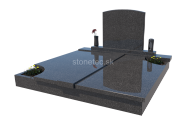 Dvojhrob z tmavej žuly Impala Rustenburg