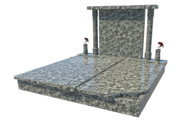 Dvojhrob zo zelenej žuly Olive Green