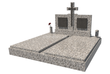 Dvojhrob zo sivého kameňa Francúzsky Tarn