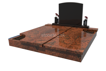 Dvojhrob zo žuly Multicolor Red