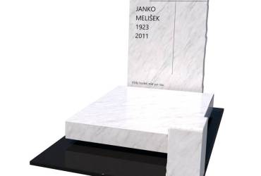 Jednohrob z bieleho prírodného kameňa