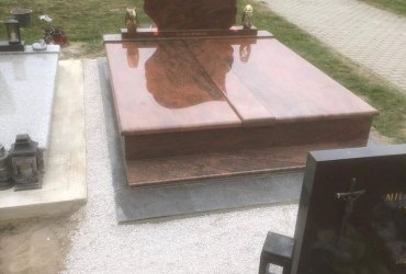 Prírodný dvojhrob medenej kresby - Multicolor Red
