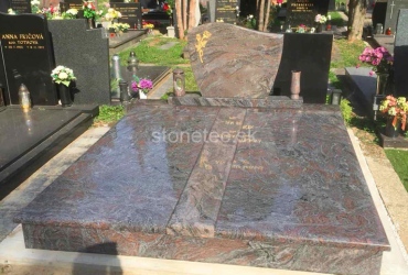 Dvojhrob zo žuly hnedej kresby