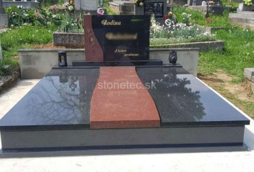 Dvojhrob zo žuly Ruby Red a Impala Stonetec