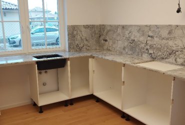 Kuchynská pracovná doska zo šedého prírodného mramoru 2
