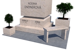 Masívny urnový hrob z prírodnej žuly béžovitej kresby